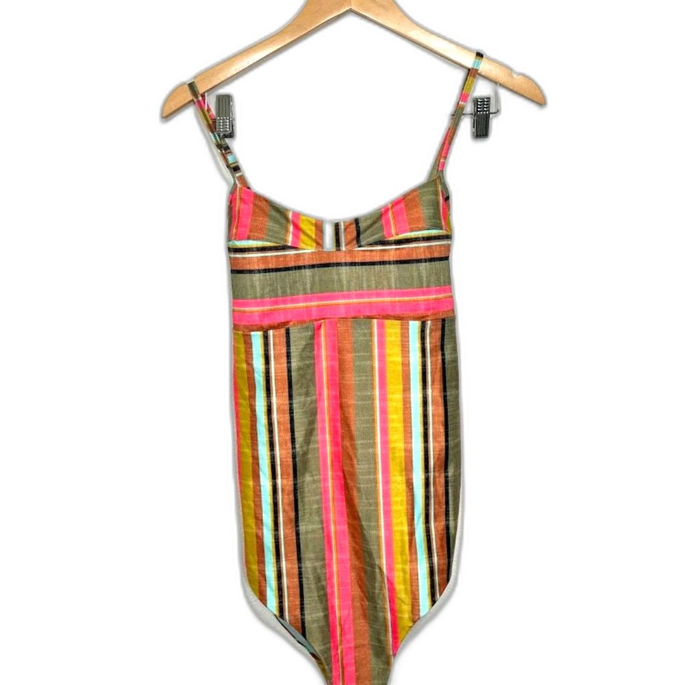 Prana Swimsuit Lurisia One piece Cacti Soliel Stripe NWT size XL bathing suit.